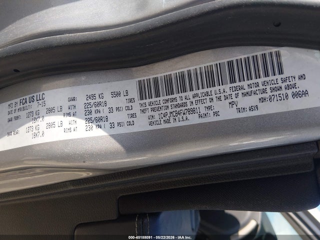1C4PJMCB4FW789811 Jeep Cherokee Latitude Altitude