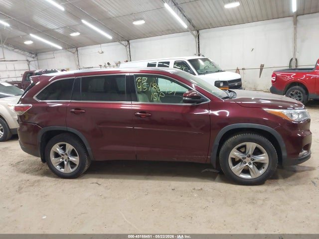Aukcja sprzedaży 2015 Toyota Highlander Limited V6, vin: 5TDDKRFH7FS162517, numer aukcji: 45188451