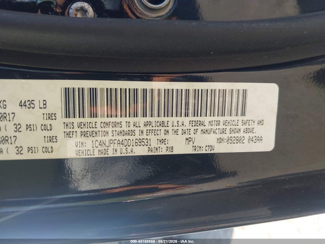 Aukcja sprzedaży 2013 Jeep Patriot Latitude, vin: 1C4NJPFA4DD169531, numer aukcji: 45188504