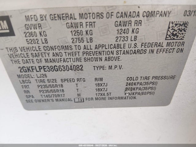 GMC Terrain Slt 2016 2GKFLPE38G6304082 Image 9