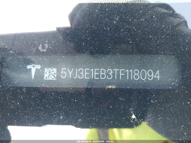 45188616 :رقم المزاد ، 5YJ3E1EB3TF118094 vin ، 2026 Tesla Model 3 Premium All-wheel Drive مزاد بيع