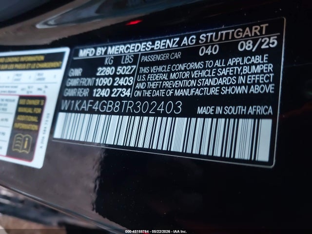 W1KAF4GB8TR302403 Mercedes-Benz C 300
