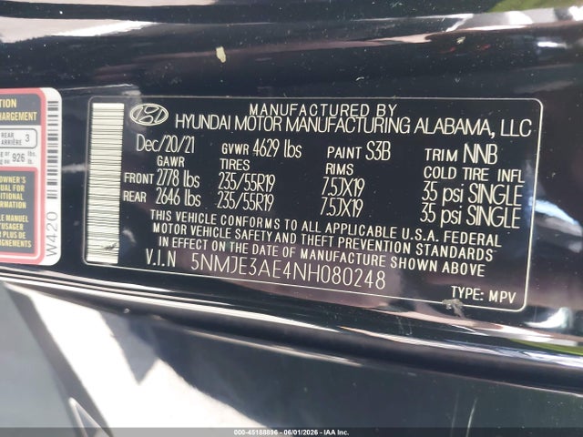Hyundai Tucson Limited 2022 5NMJE3AE4NH080248 Image 9