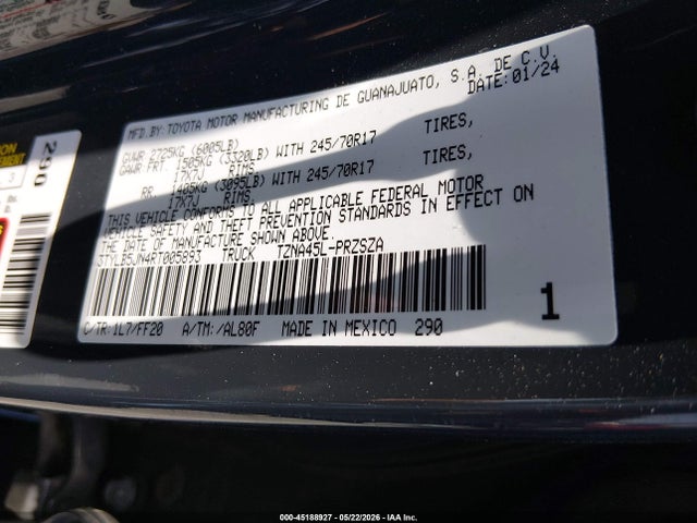 Toyota Tacoma Sr5 2024 3TYLB5JN4RT005893 Image 9