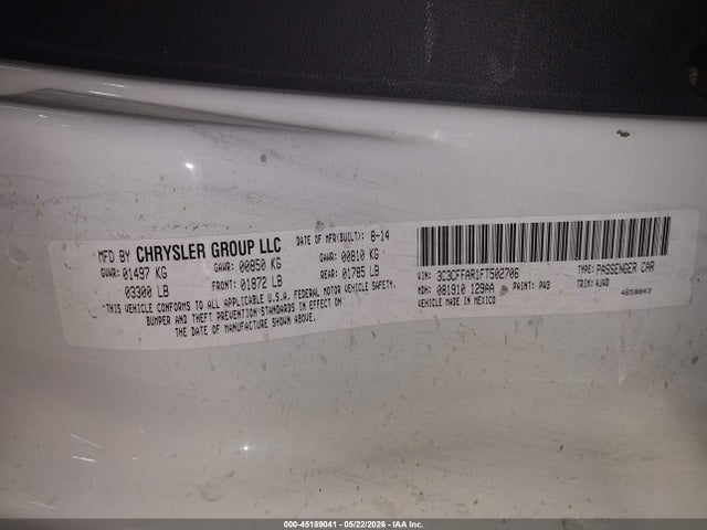 Продаж на аукціоні авто 2015 Fiat 500 Pop, vin: 3C3CFFAR1FT502706, номер лоту: 45189041