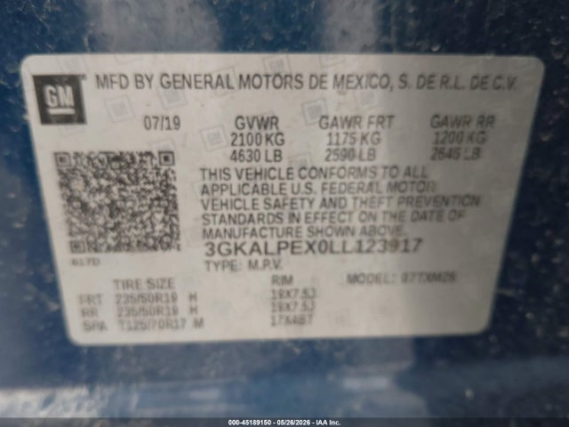 GMC Terrain Fwd Slt 2020 3GKALPEX0LL123917 Image 9
