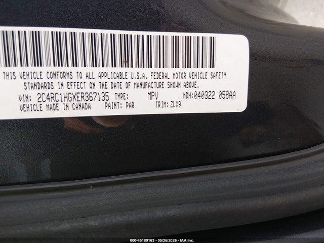 Aukcja sprzedaży 2014 Chrysler Town & Country S, vin: 2C4RC1HGXER367135, numer aukcji: 45189163