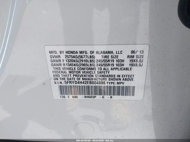Aukcja sprzedaży 2014 Acura Mdx Technology Package, vin: 5FRYD4H42EB004886, numer aukcji: 45189189