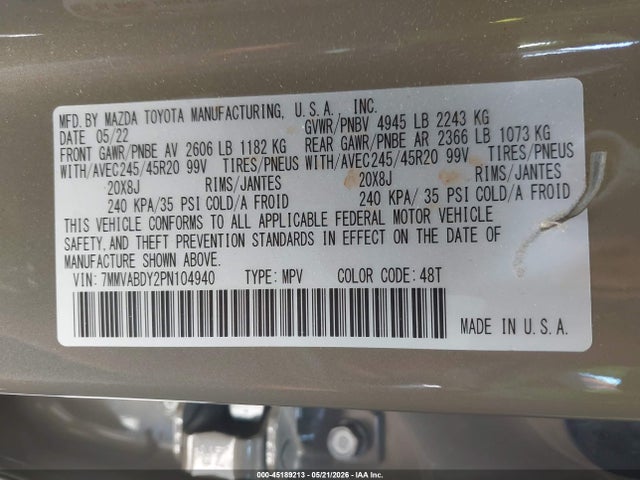 Aukcja sprzedaży 2023 Mazda Cx-50 2.5 Turbo Premium, vin: 7MMVABDY2PN104940, numer aukcji: 45189213