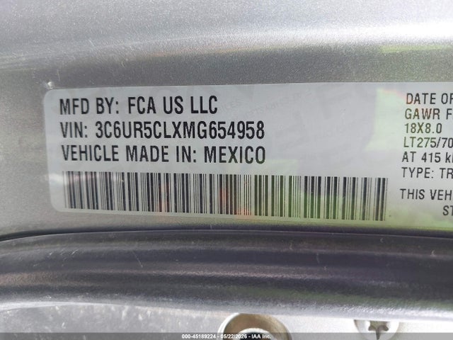 3C6UR5CLXMG654958 RAM 2500 Tradesman 4x4 6&#039;4 Box