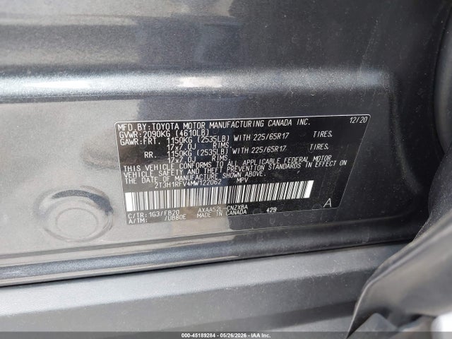 Продаж на аукціоні авто 2021 Toyota Rav4 Le, vin: 2T3H1RFV4MW122062, номер лоту: 45189284