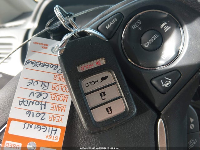 Продажа на аукционе авто 2016 Honda Cr-v Touring, vin: 5J6RM4H93GL038430, номер лота: 45189349