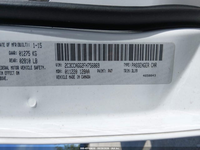Продажа на аукционе авто 2015 Chrysler 300 300s, vin: 2C3CCAGG2FH756869, номер лота: 45189630