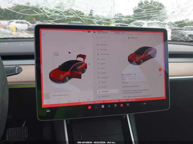 45189636 :رقم المزاد ، 5YJ3E1EB6LF790974 vin ، 2020 Tesla Model 3 Long Range Dual Motor All-wheel Drive مزاد بيع