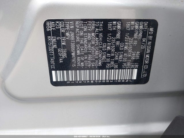 Продаж на аукціоні авто 2023 Nissan Rogue Sv Intelligent Awd, vin: JN8BT3BB6PW479715, номер лоту: 45189687