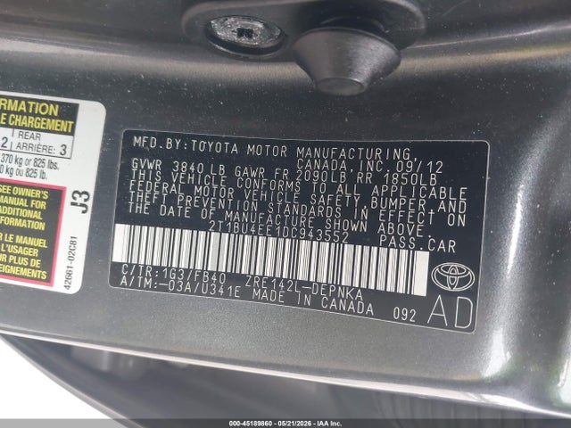 Продаж на аукціоні авто 2013 Toyota Corolla Le, vin: 2T1BU4EE1DC943552, номер лоту: 45189860