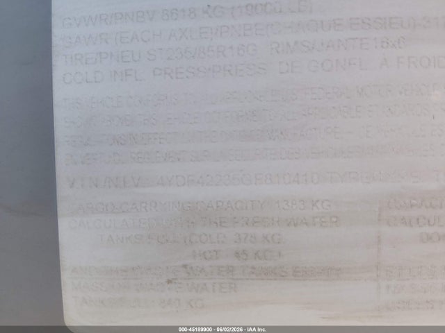 Keystone Rv Fuzion 2016 4YDF42235GF810410 Image 8