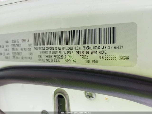 Aukcja sprzedaży 2015 Ram 1500 Tradesman, vin: 1C6RR7FT9FS720117, numer aukcji: 45189960