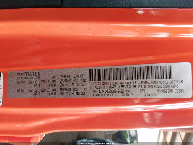 1C4HJXEG3JW248482 Jeep Wrangler Unlimited Sahara 4x4