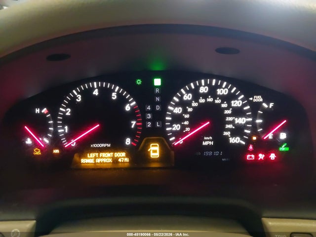 45190066 :رقم المزاد ، JTHBN30F010009068 vin ، 2001 Lexus Ls 430 مزاد بيع
