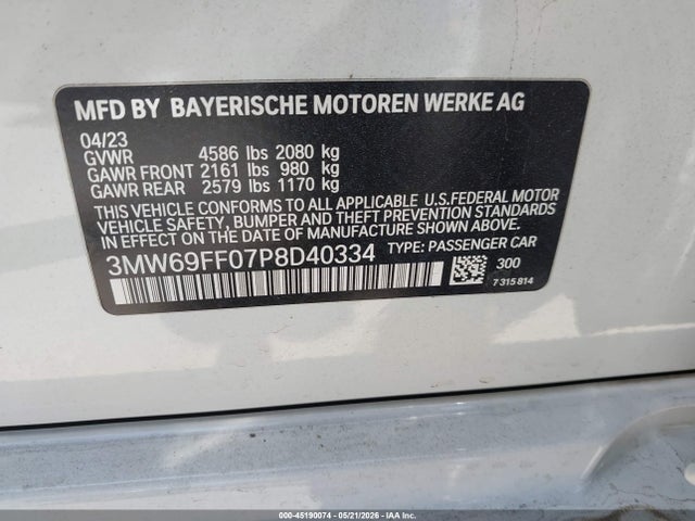 BMW 330I 2023 3MW69FF07P8D40334 Image 9