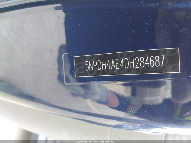 45190386 :رقم المزاد ، 5NPDH4AE4DH284687 vin ، 2013 Hyundai Elantra Gls مزاد بيع