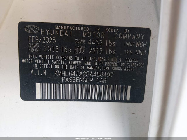 Hyundai SONATA SEL 2025 KMHL64JA2SA488497 Image 9