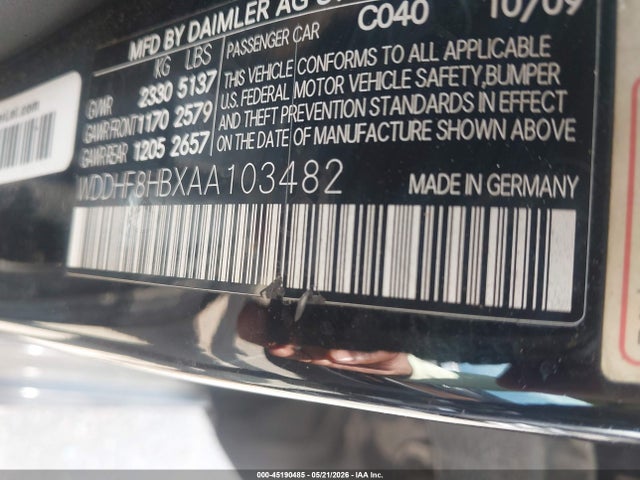Aukcja sprzedaży 2010 Mercedes-benz E 350 4matic, vin: WDDHF8HBXAA103482, numer aukcji: 45190485