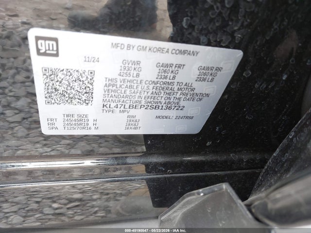 Auction sale of the 2025 Buick Envista Sport Touring Fwd, vin: KL47LBEP2SB136722, lot number: 45190547