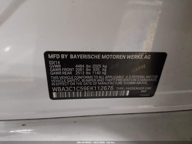 BMW 328I 2014 WBA3C1C59EK112676 Image 9