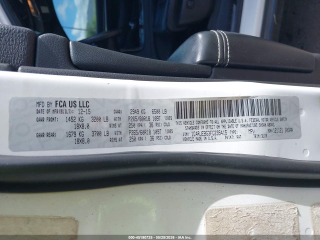 Продаж на аукціоні авто 2015 Jeep Grand Cherokee Limited, vin: 1C4RJEBG3FC235415, номер лоту: 45190725