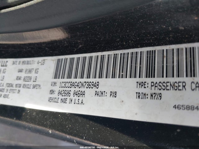 Aukcja sprzedaży 2013 Chrysler 200 Lx, vin: 1C3CCBAG4DN736948, numer aukcji: 45190758