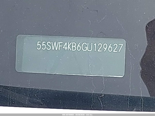Aukcja sprzedaży 2016 Mercedes-benz C 300 4matic, vin: 55SWF4KB6GU129627, numer aukcji: 45190988