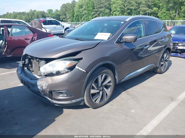 2018 Nissan Murano Platinum მანქანა იყიდება აუქციონზე, vin: 5N1AZ2MG6JN120947, აუქციონის ნომერი: 45191009