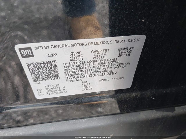 2023 Gmc Terrain Awd Slt მანქანა იყიდება აუქციონზე, vin: 3GKALVEG0PL162887, აუქციონის ნომერი: 45191118