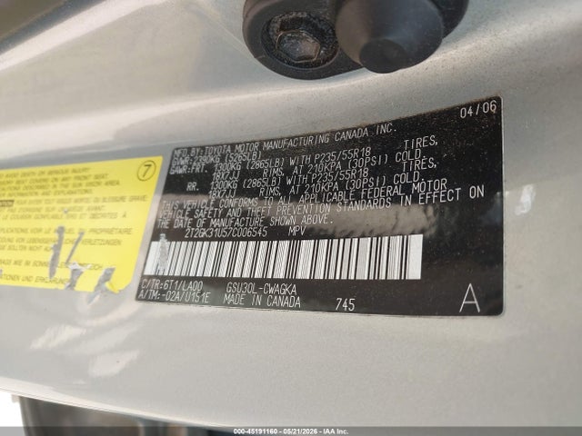 Aukcja sprzedaży 2007 Lexus Rx 350, vin: 2T2GK31U57C006545, numer aukcji: 45191160