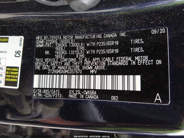 2021 Lexus Rx 450h მანქანა იყიდება აუქციონზე, vin: 2T2HGMDA9MC057670, აუქციონის ნომერი: 45191230
