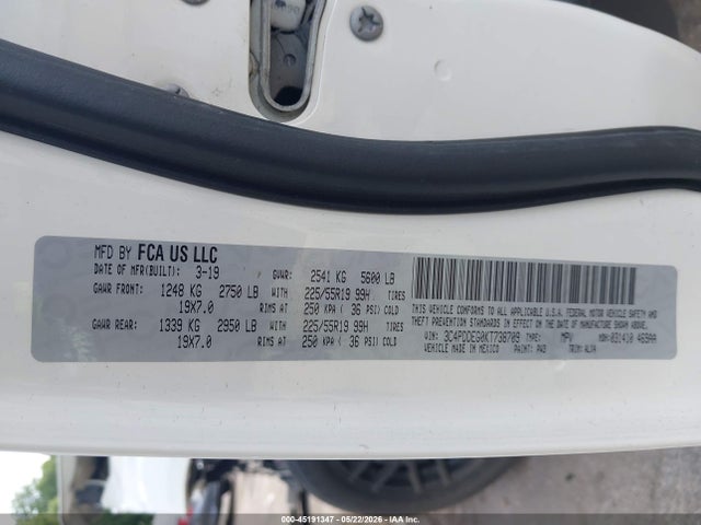 Продаж на аукціоні авто 2019 Dodge Journey Gt Awd, vin: 3C4PDDEG0KT738709, номер лоту: 45191347