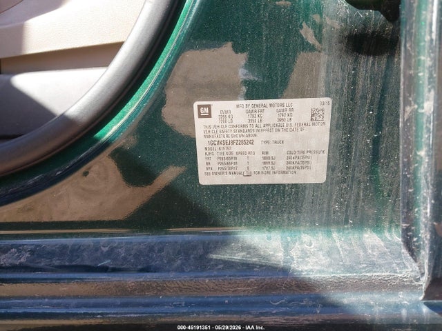 Продажа на аукционе авто 2015 Chevrolet Silverado 1500 1lz, vin: 1GCVKSEJ8FZ285242, номер лота: 45191351