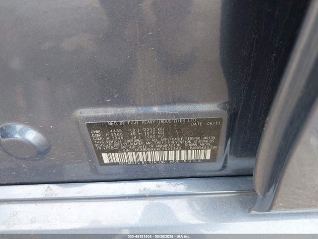 Продаж на аукціоні авто 2014 Subaru Legacy 2.5i, vin: 4S3BMBA64E3007146, номер лоту: 45191408
