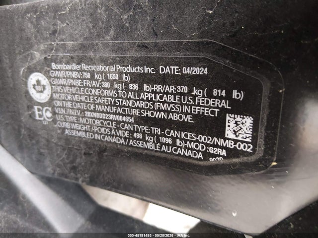 Can-Am Spyder Roadster Rt/rt Limited 2024 2BXNBDD23RV004654 Image 10