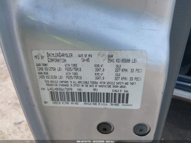 Aukcja sprzedaży 2006 Jeep Liberty Sport, vin: 1J4GL48K86W172070, numer aukcji: 45191701