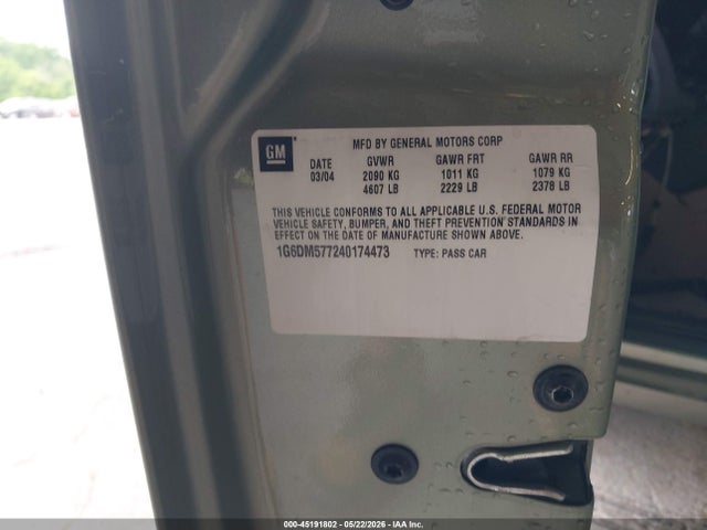 2004 Cadillac Cts Standard მანქანა იყიდება აუქციონზე, vin: 1G6DM577240174473, აუქციონის ნომერი: 45191802