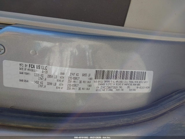 Продажа на аукционе авто 2019 Chrysler Pacifica Lx, vin: 2C4RC1CG0KR733624, номер лота: 45191882