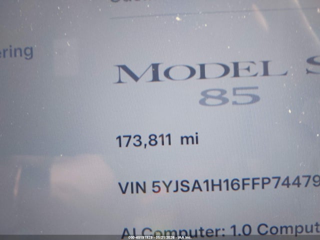 Tesla Model S 60/70/85 2015 5YJSA1H16FFP74479 Image 16
