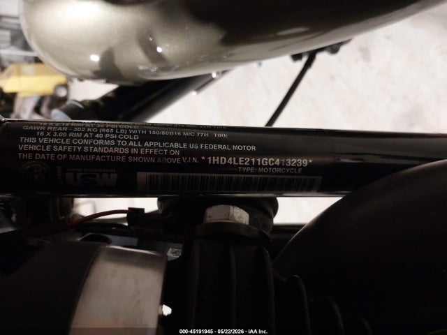 Продаж на аукціоні авто 2016 Harley-davidson Xl883 Iron 883, vin: 1HD4LE211GC413239, номер лоту: 45191945