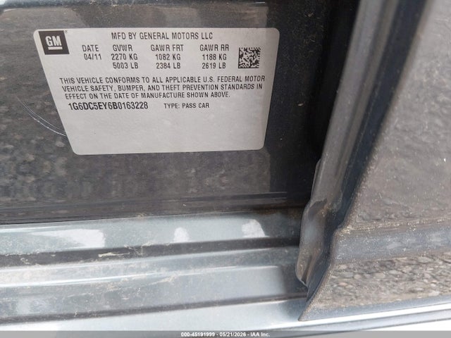Продаж на аукціоні авто 2011 Cadillac Cts Standard, vin: 1G6DC5EY6B0163228, номер лоту: 45191999