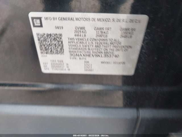 Aukcja sprzedaży 2019 Chevrolet Equinox Ls, vin: 3GNAXHEV5KL353740, numer aukcji: 45192051