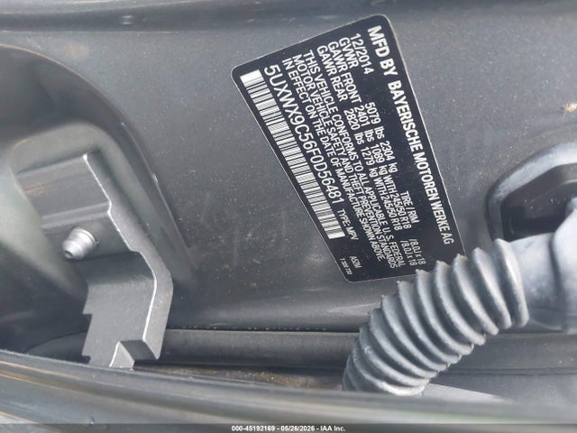 2015 Bmw X3 Xdrive28i მანქანა იყიდება აუქციონზე, vin: 5UXWX9C56F0D56481, აუქციონის ნომერი: 45192169