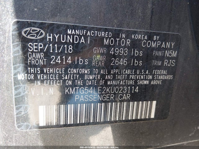 Продаж на аукціоні авто 2019 Genesis G70 3.3t Advanced, vin: KMTG54LE2KU023114, номер лоту: 45192415
